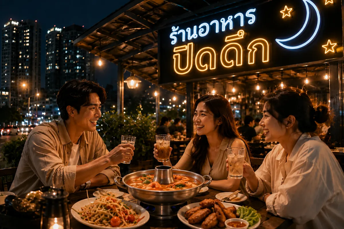 โปรโมทร้านอาหารปิดดึก ร้านอาหารกลางคืน ร้านอาหารเปิดถึงดึก ใกล้ฉัน กรุงเทพ